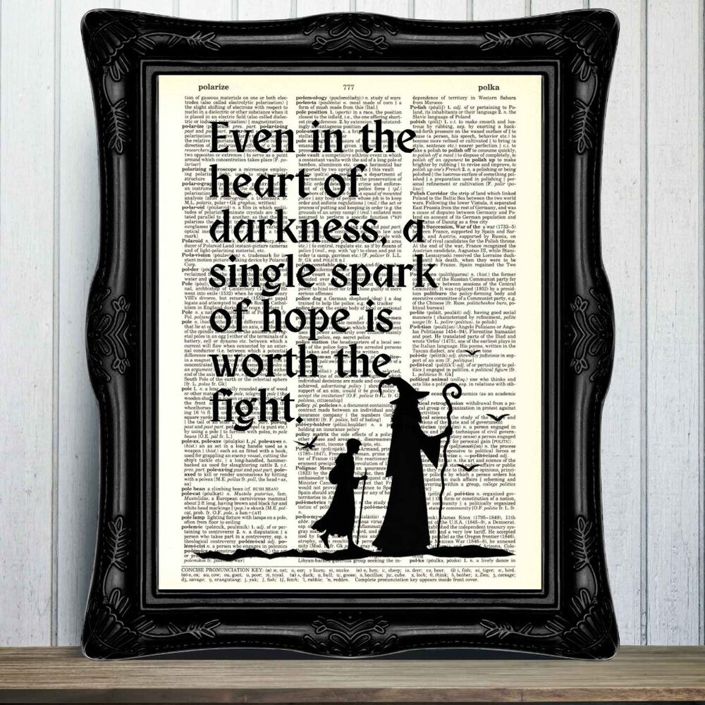 Inspired by Lotr Fantasy Quote Dictionary Art Print Upcycled Vintage Wall Decor